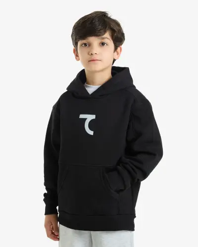 7SABER Street Core Kapüşonlu Sweatshirt - SİYAH - 10