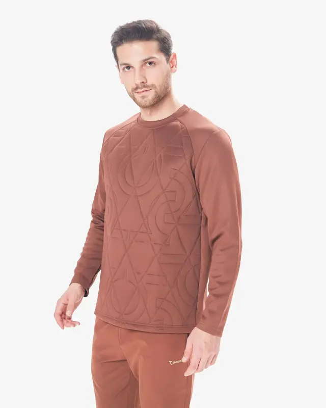 7SABER Sweatshirt - TO'Q JIGAR RANG - 2