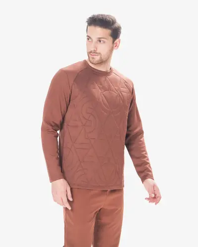 7SABER Sweatshirt - TO'Q JIGAR RANG - 3