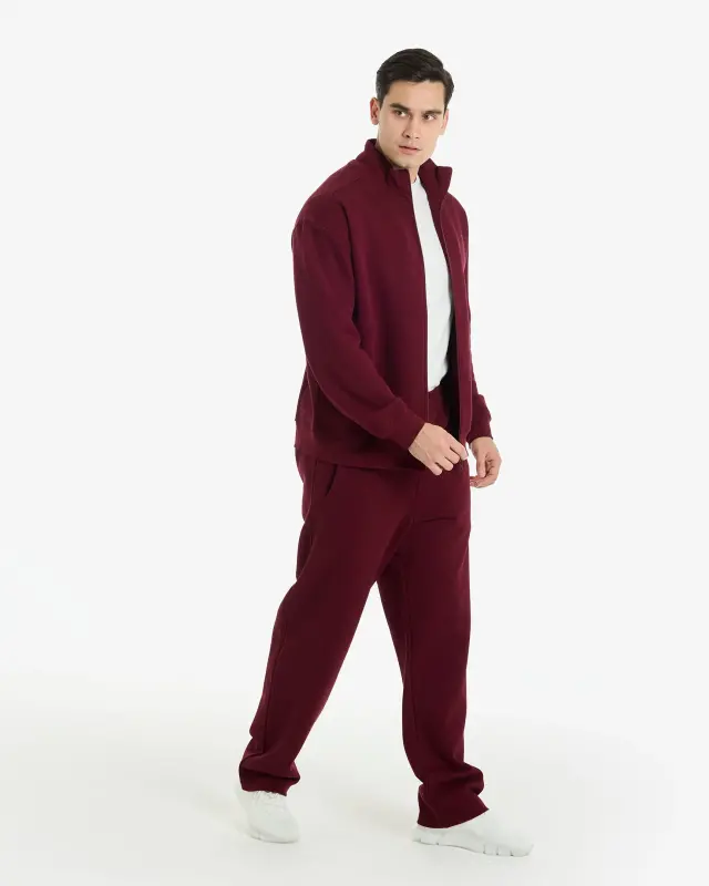 7SABER Urban Ease Sports Suit - BURGUNDY - 3