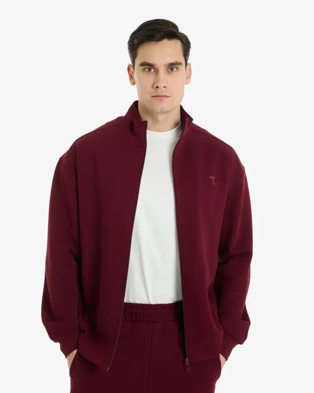 7SABER Urban Ease Sports Suit - BURGUNDY - 5