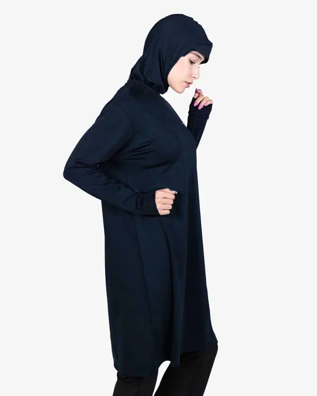 7SHE Spor Tunik Başörtüsü - MAVİ - 4