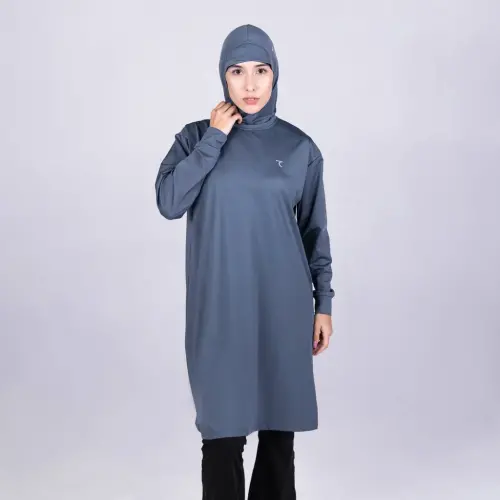 7SHE Sports Tunic Hijab - СЕРЫЙ - 7SABER (1)