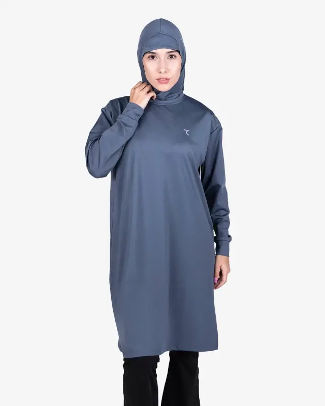 7SHE Sports Tunic Hijab - СЕРЫЙ - 2