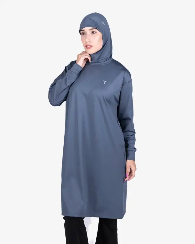 7SHE Sports Tunic Hijab - СЕРЫЙ - 3