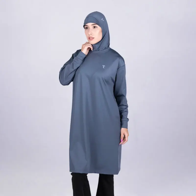 7SHE Sports Tunic Hijab - GRAY - 3