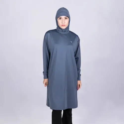 7SHE Sports Tunic Hijab - СЕРЫЙ - 1