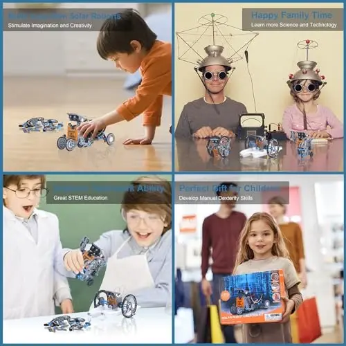 8-13 yoshdagi o'yinchoqlar, 10 yoshli autizmga chalingan bola uchun 12 tasi 1 da Stem Project Solar Robot o'yinchoq, 8-14 yoshdagi bolalar uchun ilmiy to'plamlar, 8 9 10 11 12 13 14 yoshli bola uchun Rojdestvo tug'ilgan kun sovg'asi uchun o'yinchoq - 4