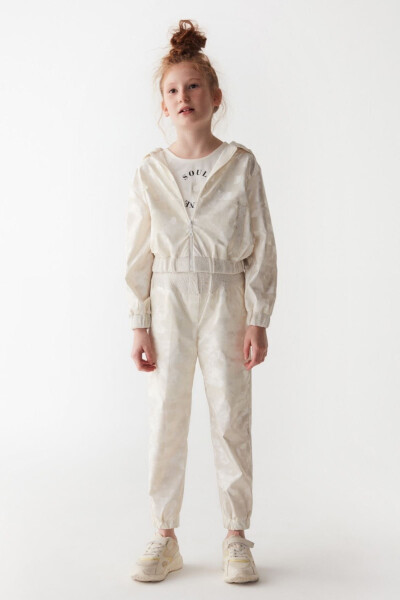 8-14 Yaş Magic Shıne Kız Çocuk Ceket- Krem- - HAUSEKIDS