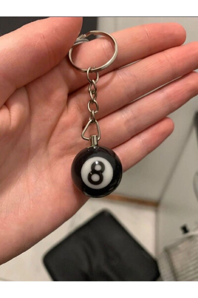 8 Ball Billiard Ball Keychain (WOMİ) - 14