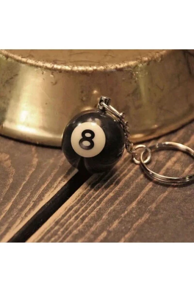 8 Ball Billiard Ball Keychain (WOMİ) - 7