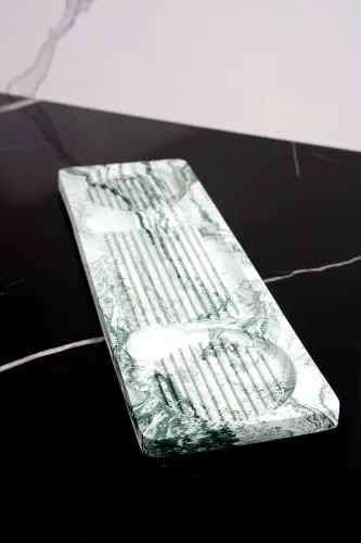 8 dona beton hammom to'plami Qattiq suyuq sovun idishi Tish cho'tkasi uchun idish Shamdon Tutatqi uchun idish Patnis Tortiq uchun idish Paxta qutisi-Yashil - 5