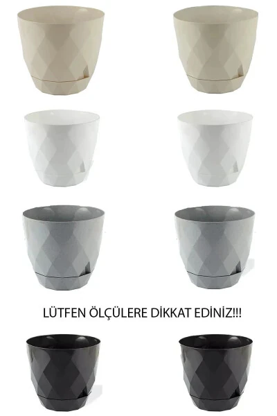 8 dona kichik o'lchamli yorqin rangli baklava naqshli plastmassa guldon Yakamoz No 0 mini o'lcham - TEMMUZ HOME