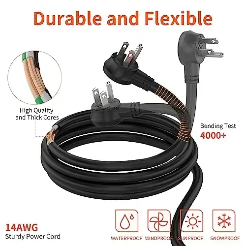 8 Outlet Power Strip 2100J Surge Protector, 8FT Heavy Duty Extension Cord Wide Spaced Outlet and Wall Mount Metal Powerstrip for Home Office Garage Workshop - 6