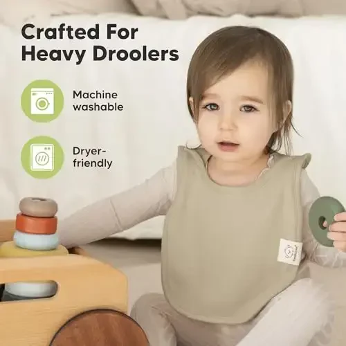 8-Pack Baby Bibs for Boys, Girls - Pullover Bibs for Baby Girl, Baby Boy, Baby Girl Bib, Baby Boy Bibs, Baby Bandana Bibs, Baby Bibs For Drooling And Teething, Infant Bibs, Newborn (Brick) - 3