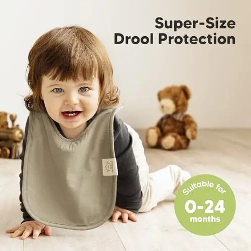 8-Pack Baby Bibs for Boys, Girls - Pullover Bibs for Baby Girl, Baby Boy, Baby Girl Bib, Baby Boy Bibs, Baby Bandana Bibs, Baby Bibs For Drooling And Teething, Infant Bibs, Newborn (Brick) - 5