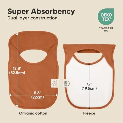 8-Pack Baby Bibs for Boys, Girls - Pullover Bibs for Baby Girl, Baby Boy, Baby Girl Bib, Baby Boy Bibs, Baby Bandana Bibs, Baby Bibs For Drooling And Teething, Infant Bibs, Newborn (Brick) - 4