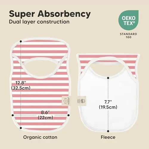 8-Pack Baby Bibs for Boys, Girls - Pullover Bibs for Drooling Teething Baby Girl & Boy Toddler, Newborn, Soft & Absorbent, Cute Colors, Large Torso Coverage Keep Infant Clean & Dry (Builders) - 3