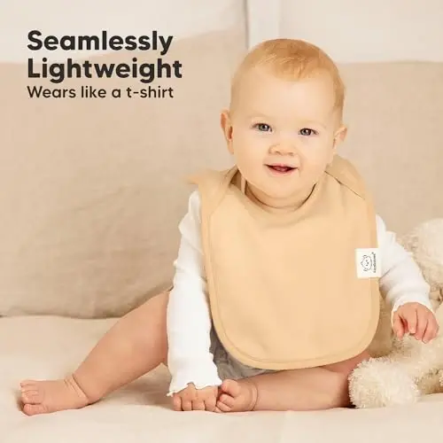 8-Pack Baby Bibs for Boys, Girls - Pullover Bibs for Drooling Teething Baby Girl & Boy Toddler, Newborn, Soft & Absorbent, Cute Colors, Large Torso Coverage Keep Infant Clean & Dry (Butterflies) - 5