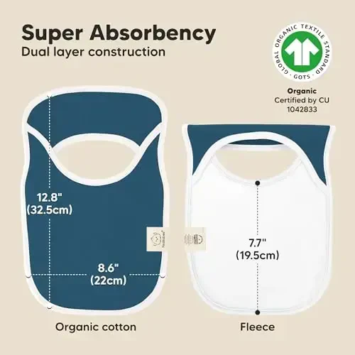 8-Pack Baby Bibs for Boys, Girls - Pullover Bibs for Drooling Teething Baby Girl & Boy Toddler, Newborn, Soft & Absorbent, Cute Colors, Large Torso Coverage Keep Infant Clean & Dry (Crossroads) - 3