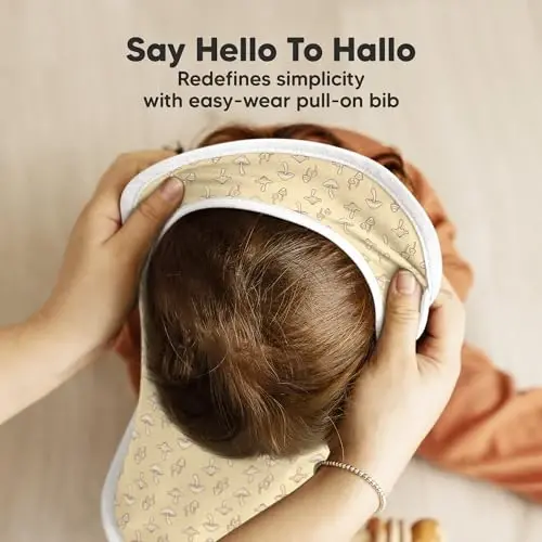 8-Pack Baby Bibs for Boys, Girls - Pullover Bibs for Drooling Teething Baby Girl & Boy Toddler, Newborn, Soft & Absorbent, Cute Colors, Large Torso Coverage Keep Infant Clean & Dry (Fall Spores) - 4