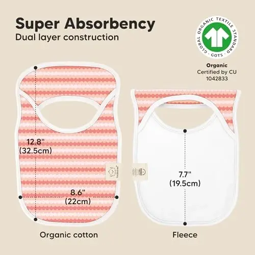 8-Pack Baby Bibs for Boys, Girls - Pullover Bibs for Drooling Teething Baby Girl & Boy Toddler, Newborn, Soft & Absorbent, Cute Colors, Large Torso Coverage Keep Infant Clean & Dry (Marine Muse) - 3