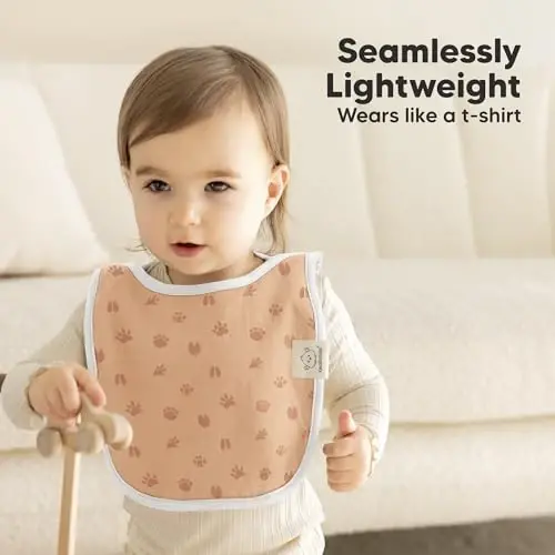 8-Pack Baby Bibs for Boys, Girls - Pullover Bibs for Drooling Teething Baby Girl & Boy Toddler, Newborn, Soft & Absorbent, Cute Colors, Large Torso Coverage Keep Infant Clean & Dry (Wilderness) - 4