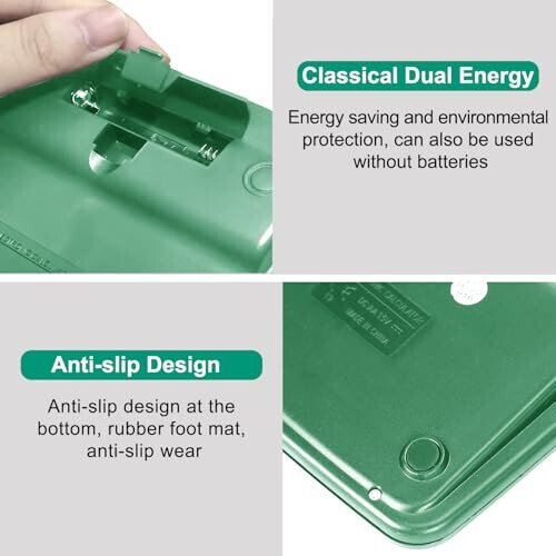 8 Pack Calculator Desktop, 12-Digit Solar Basic Calculator Dual Power Electronic Calculators with Large LCD Display Big Button Handheld Calculator for Office Home and School (Dark Green) - 6