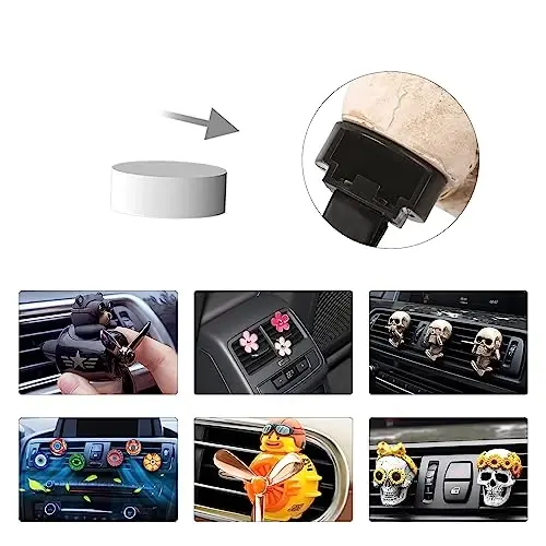8 Packs Car Air Vent Clips Freshener Refills Solid Fragrance Replacement Pads, Long Lasting Fresheners for Cars(4 Scents included Cologne,Lavender, Lemon, Ocean) - 4