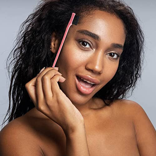 8 Pieces Hair Styling Comb Set Teasing Rat Tail Brush for Edge&Back Brushing, Combing, Slicking Hair for Women Edge Brush Double Sided Edge Comb for All Hair Styles(edge control brush-8pcs) - 6