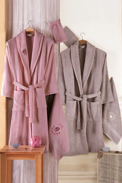 8-Piece Family Bathrobe Set - GÜVENAL
