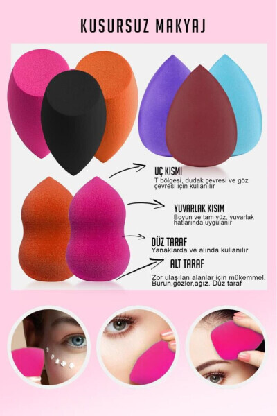8-Piece Makeup Sponge Set - MUJGAN (1)