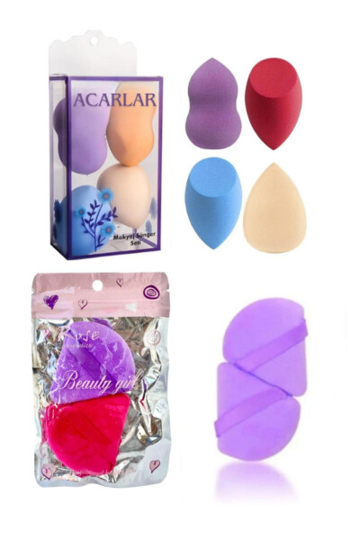 8 Piece Professional Makeup Sponge Set, Bb Cream, Foundation, Concealer, Powder Application 8 Piece Set - 2