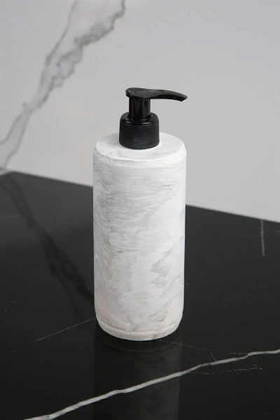 8 Pieces Concrete Bathroom Set Solid Liquid Soap Dish Toothbrush Holder Candle Holder Incense Holder Tray Serving Cotton Box - 3