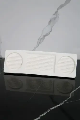 8 Pieces Concrete Bathroom Set Solid Liquid Soap Dispenser Toothbrush Holder Candle Holder Tray Presentation Cotton Box-White - 3