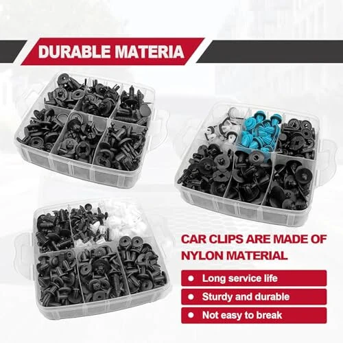 801 PCS Car Retainer Clips Fasteners 24 Most Popular Sizes Door Trim Panel Clips Kit Assortment Fasteners Automotive Push pins Assortment for Toyota GM Ford Honda Chevy Acura Chrysler Mazda - Vrasly (1)