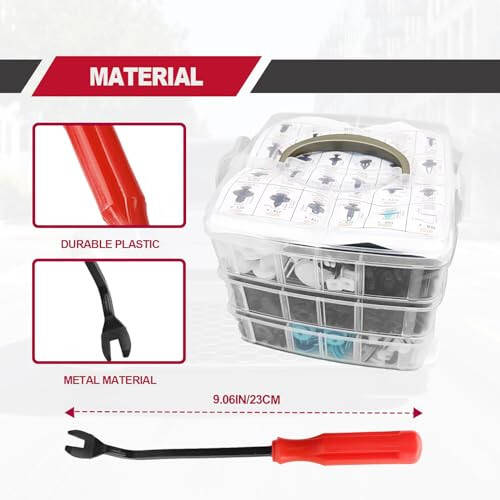 801 PCS Car Retainer Clips Fasteners 24 Most Popular Sizes Door Trim Panel Clips Kit Assortment Fasteners Automotive Push pins Assortment for Toyota GM Ford Honda Chevy Acura Chrysler Mazda - 7