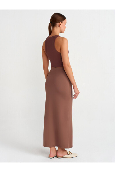 80354 Midi Pencil Skirt - S. Coffee - 6