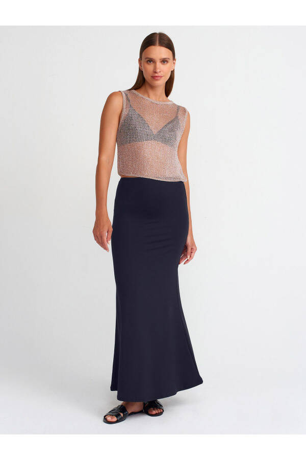 80362 High Waist Maxi Skirt - Black - 9