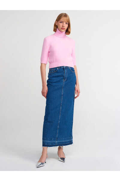 80562 Yubka Uchi Izli Comfort Likra Yubka - Movi - DILVIN
