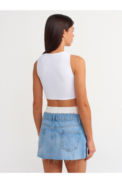 80566 Denim Mini Skirt - Blue - 10