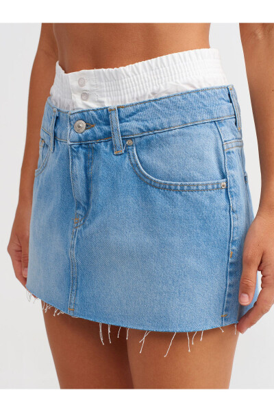 80566 Denim Mini Skirt - Blue - 12