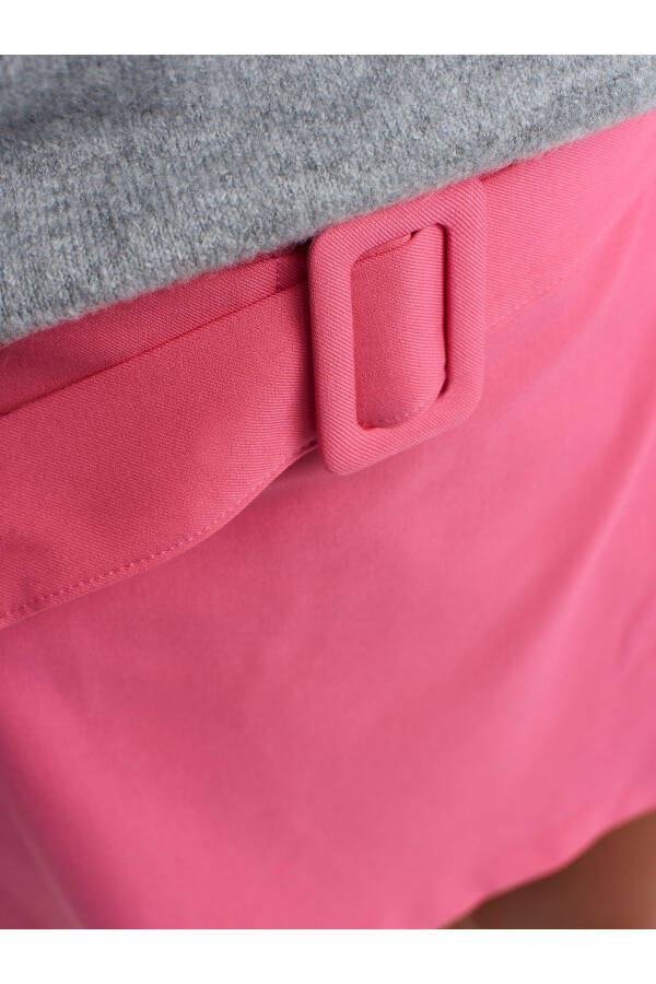 80767 Belted Mini Skirt - Pink - 15