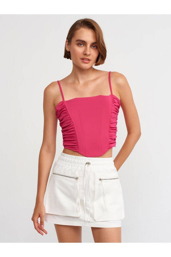 80788 Cargo Pocket Mini Skirt-White - 1