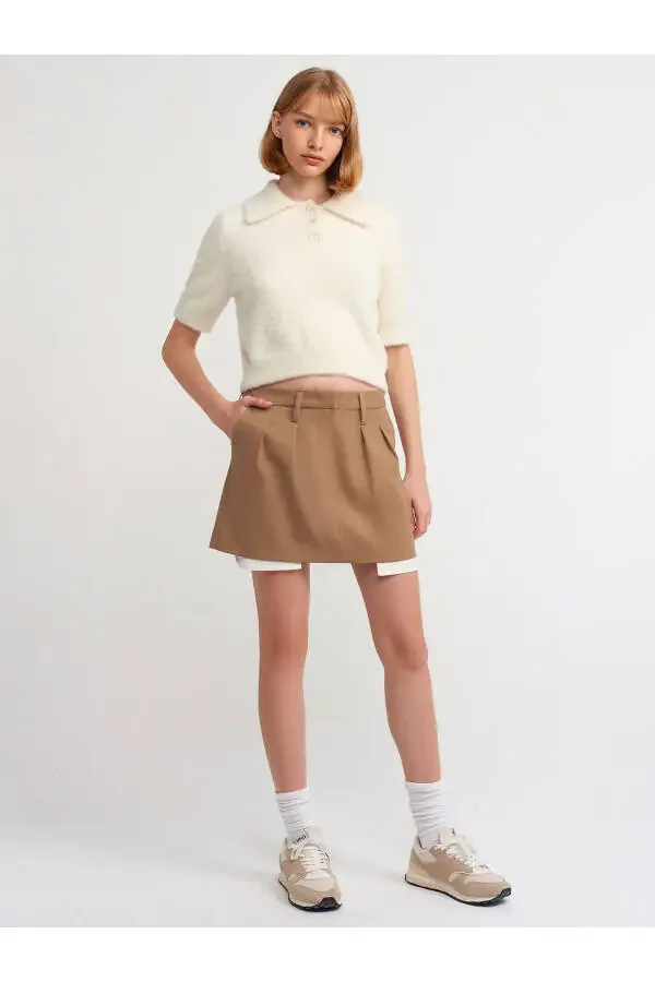 80809 Mini Skirt - Camel - 5