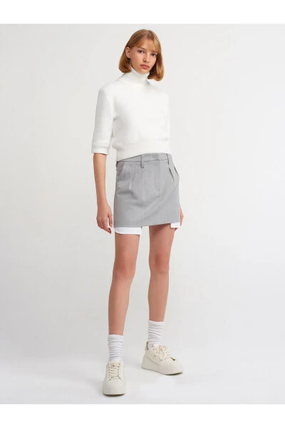 80809 Mini Skirt - Gray - DILVIN