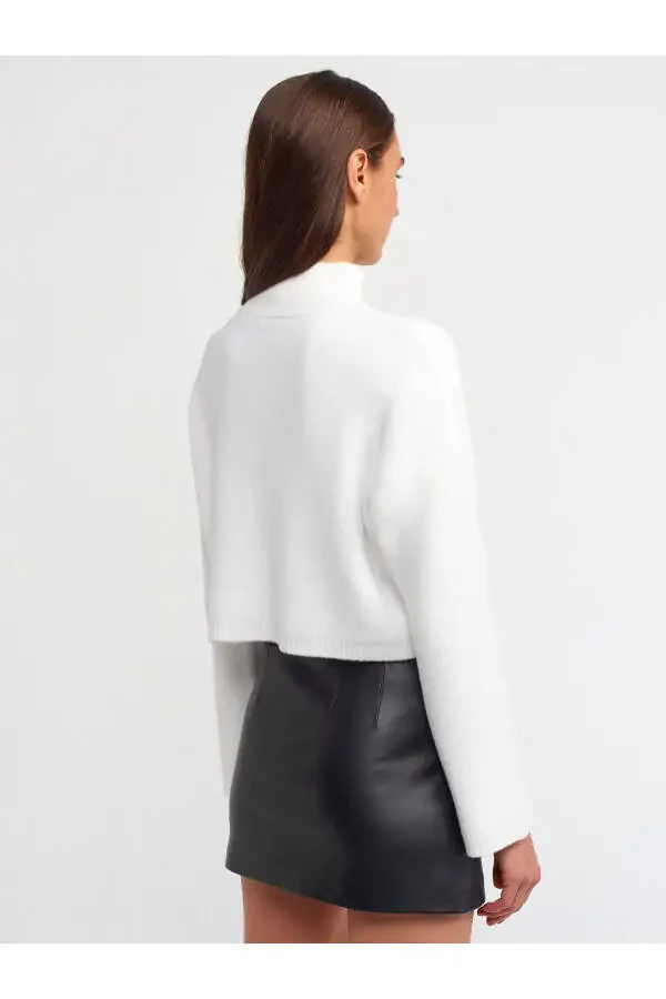 80817 Zippered Faux Leather Shorts Skirt - Black - 14