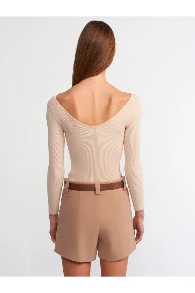 80830 Kamarli Ikki Qavatli Mini Shorti Yubka - Jiyda - 6