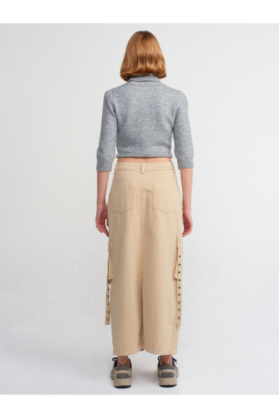 80887 Cargo Midi Skirt - Beige - 8