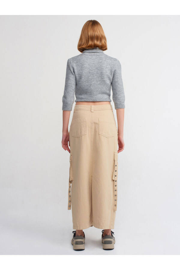 80887 Cargo Midi Skirt - Beige - 2